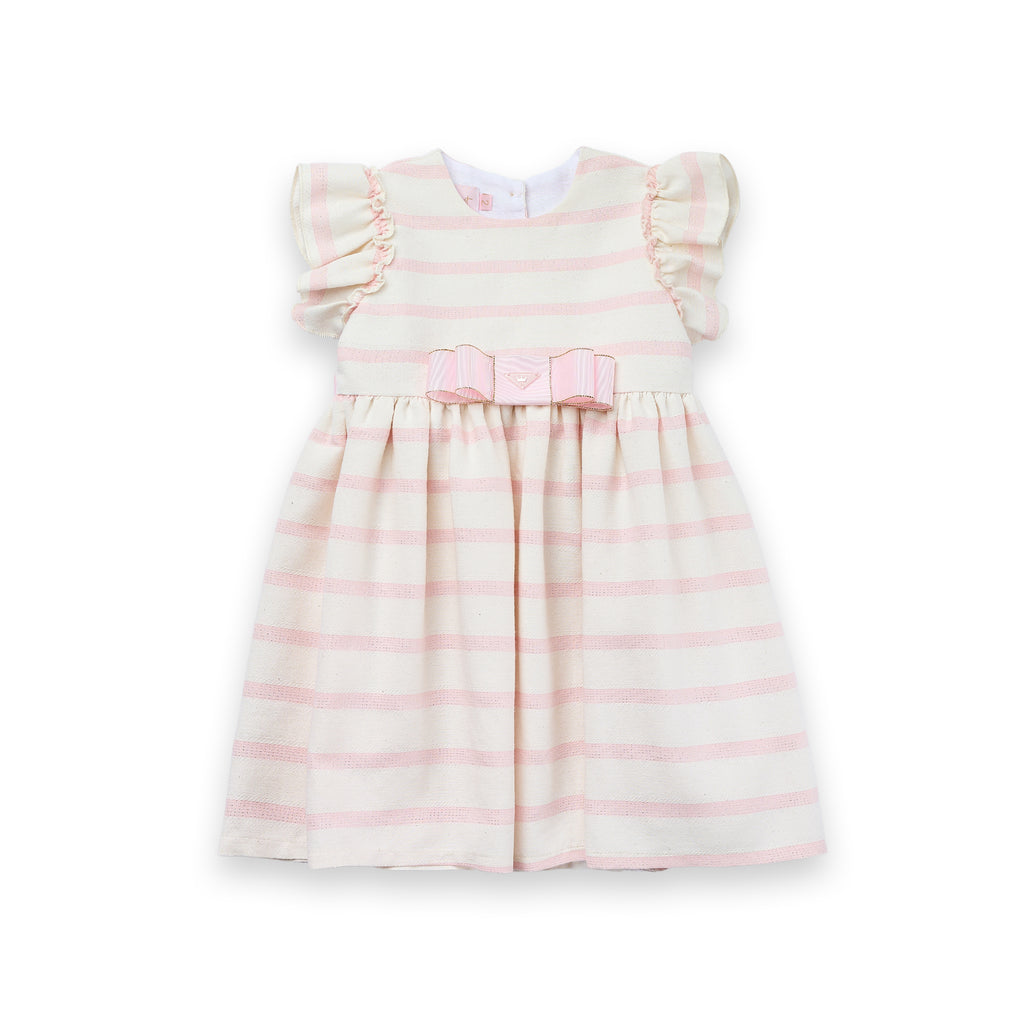 Vestido Miss Shine Menina Festa Algodão Lurex Listrado