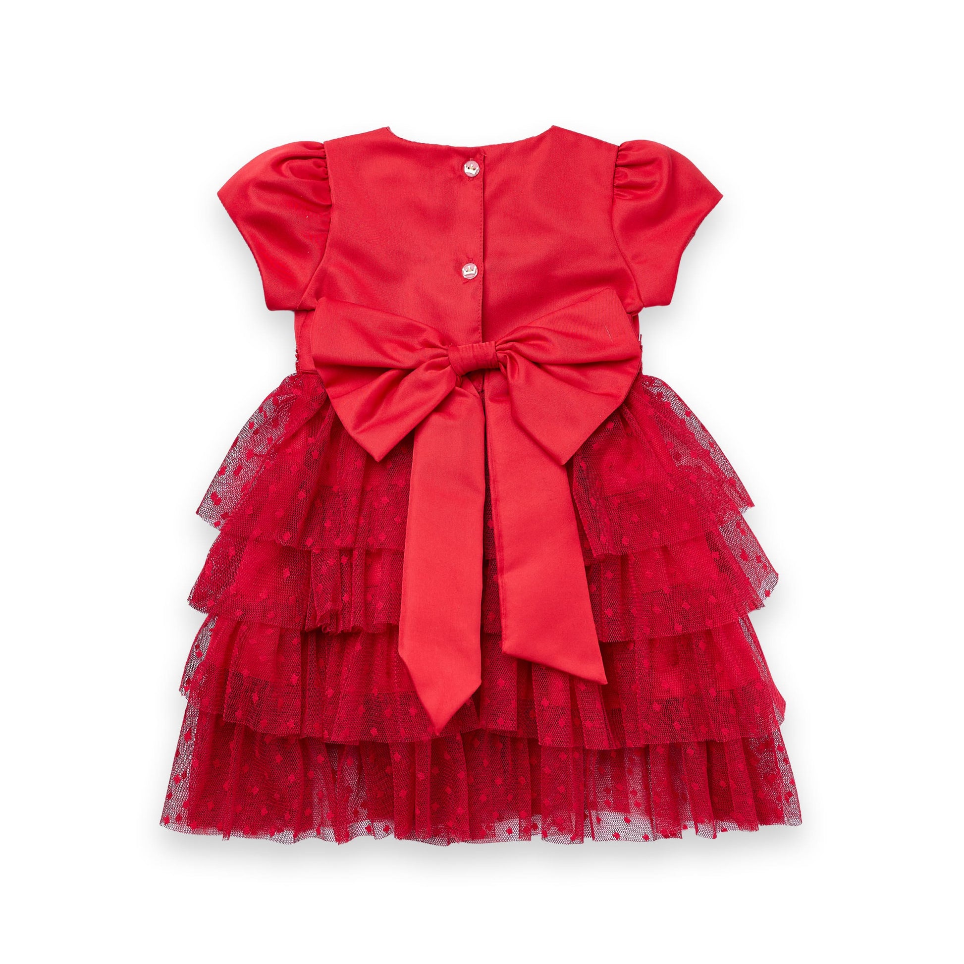 Vestido Poá Sweet Bebê Festa Luxo Tule Guipir Pérolas