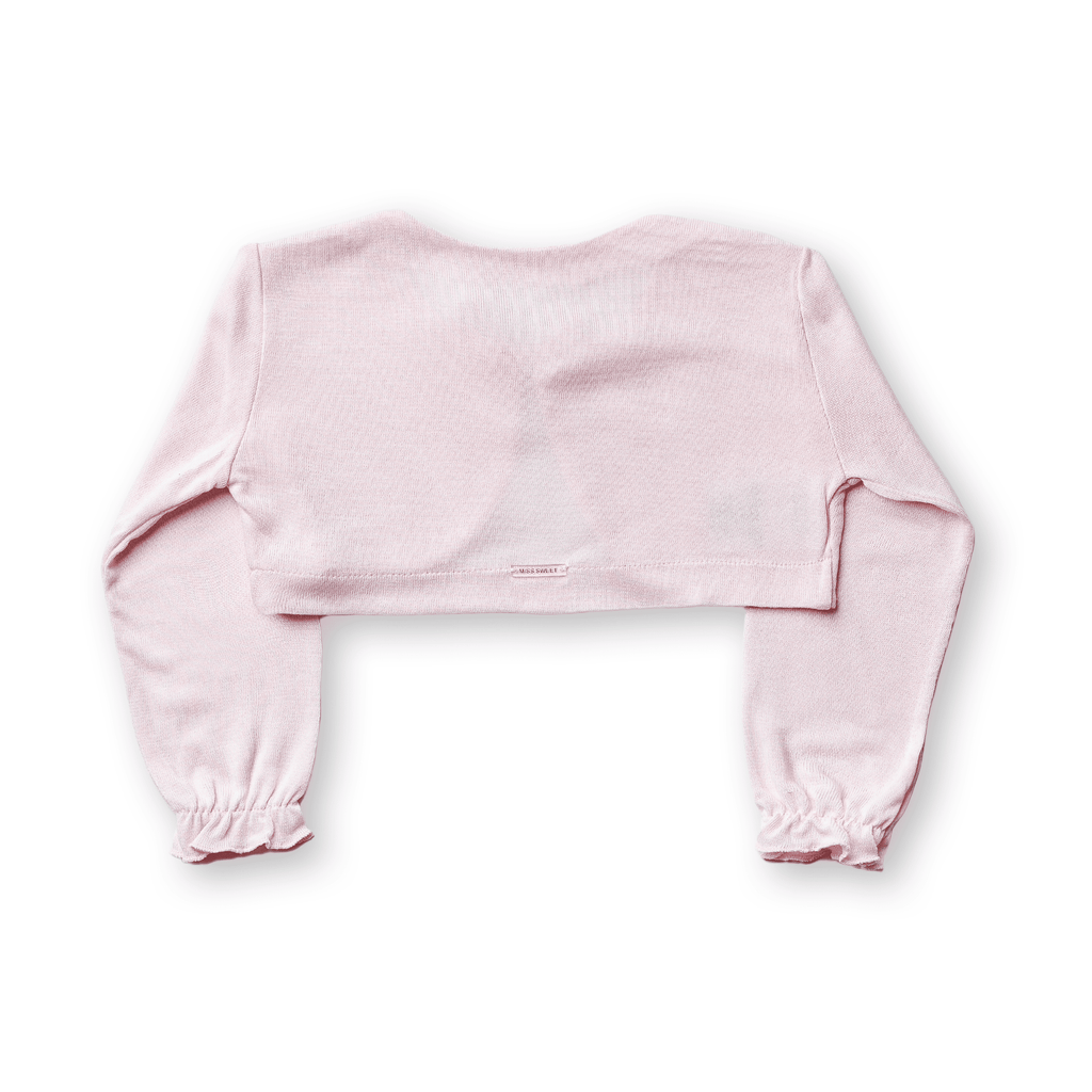 Bolero Tricot Menina Infantil Festa Viscose Laço Inverno