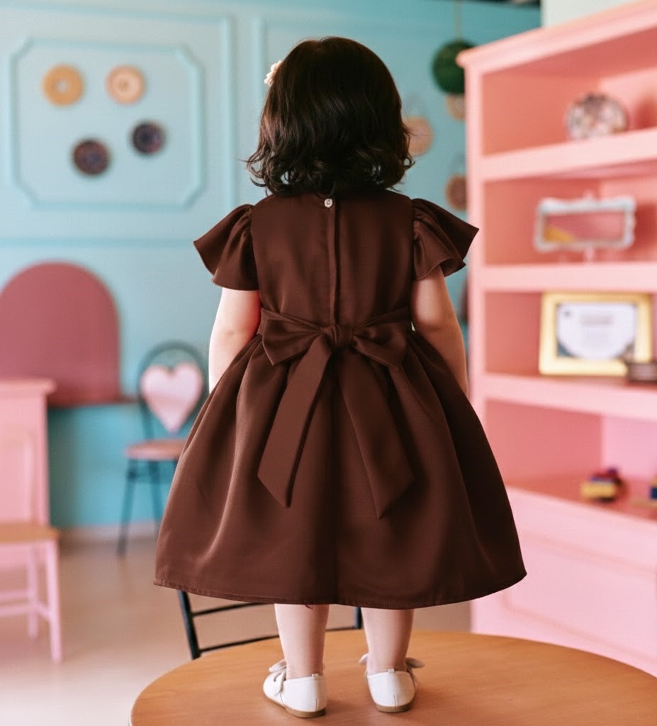 Vestido Menina Festa Cetim Viscose Brilho Miss Glam Luxo