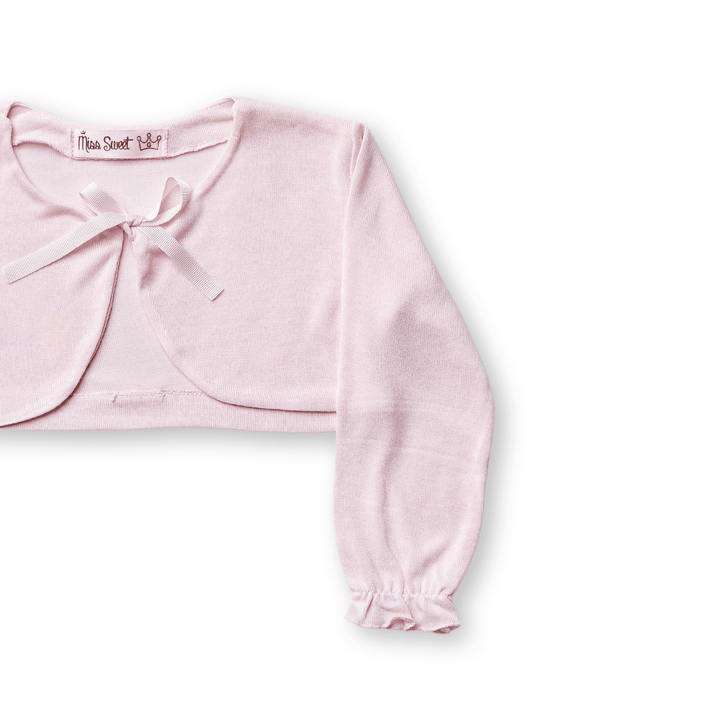 Bolero Tricot Menina Infantil Festa Viscose Laço Inverno