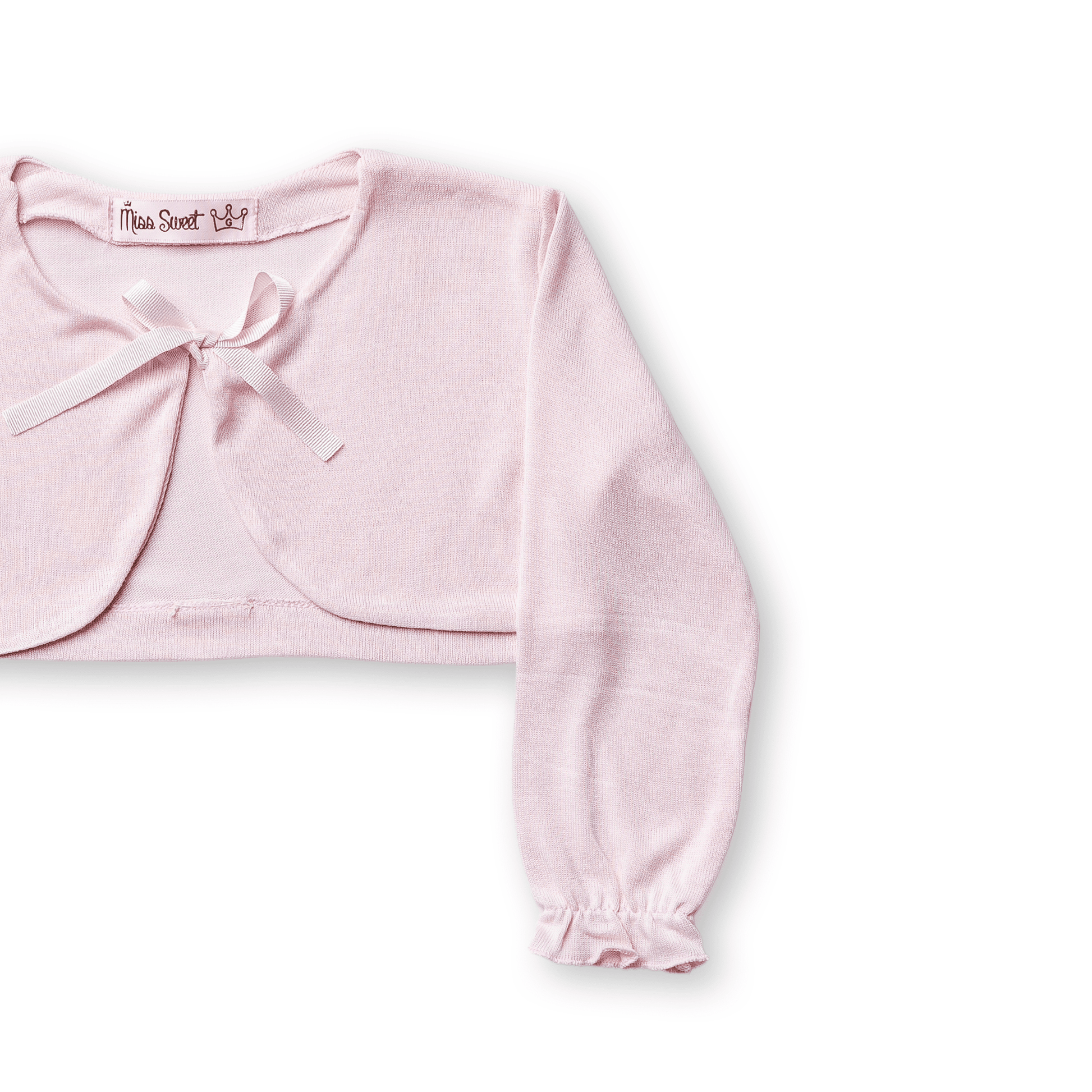 Bolero Tricot Menina Infantil Festa Viscose Laço Inverno