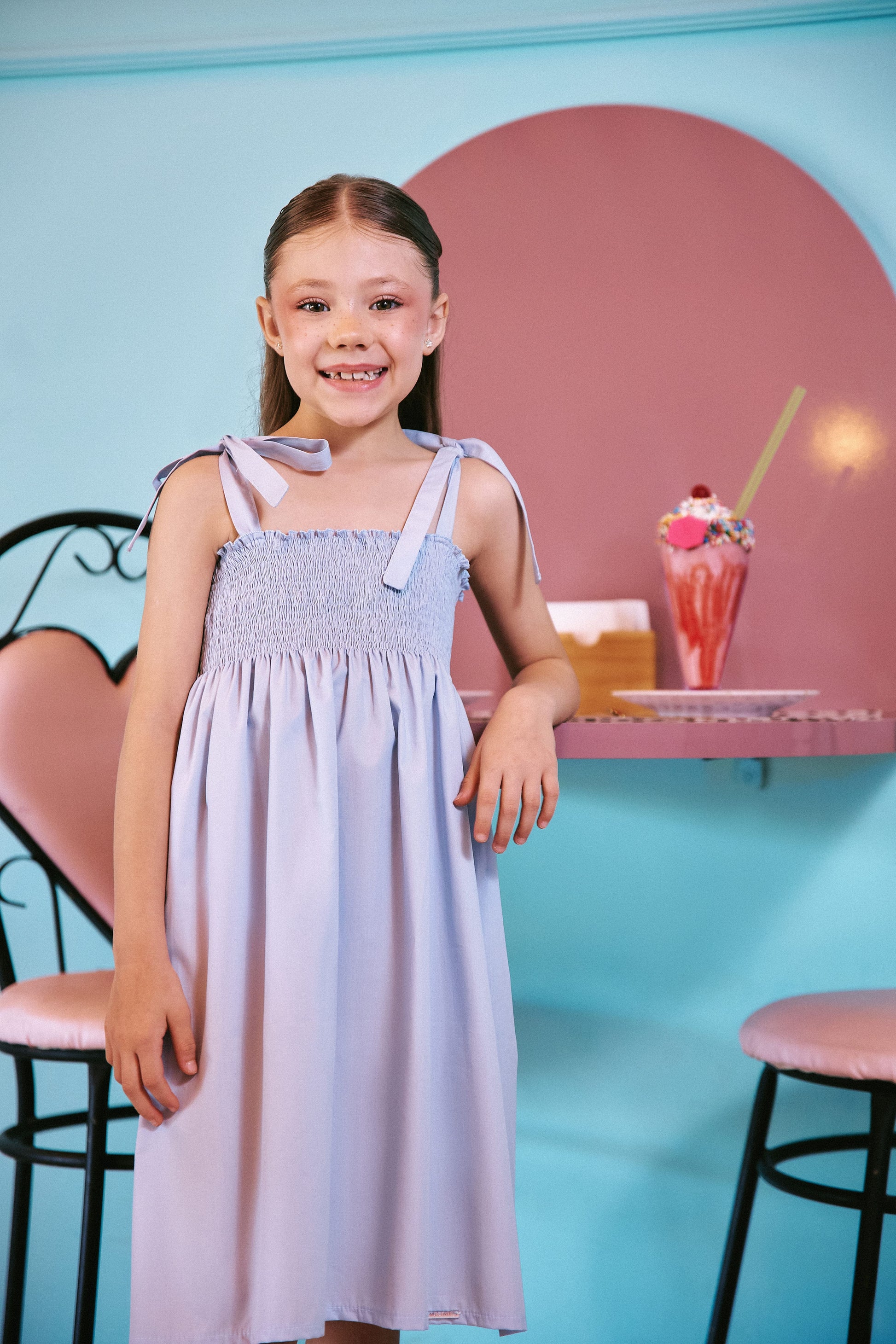 Vestido Infantil Lastex Sweet Tricoline Algodão Festa