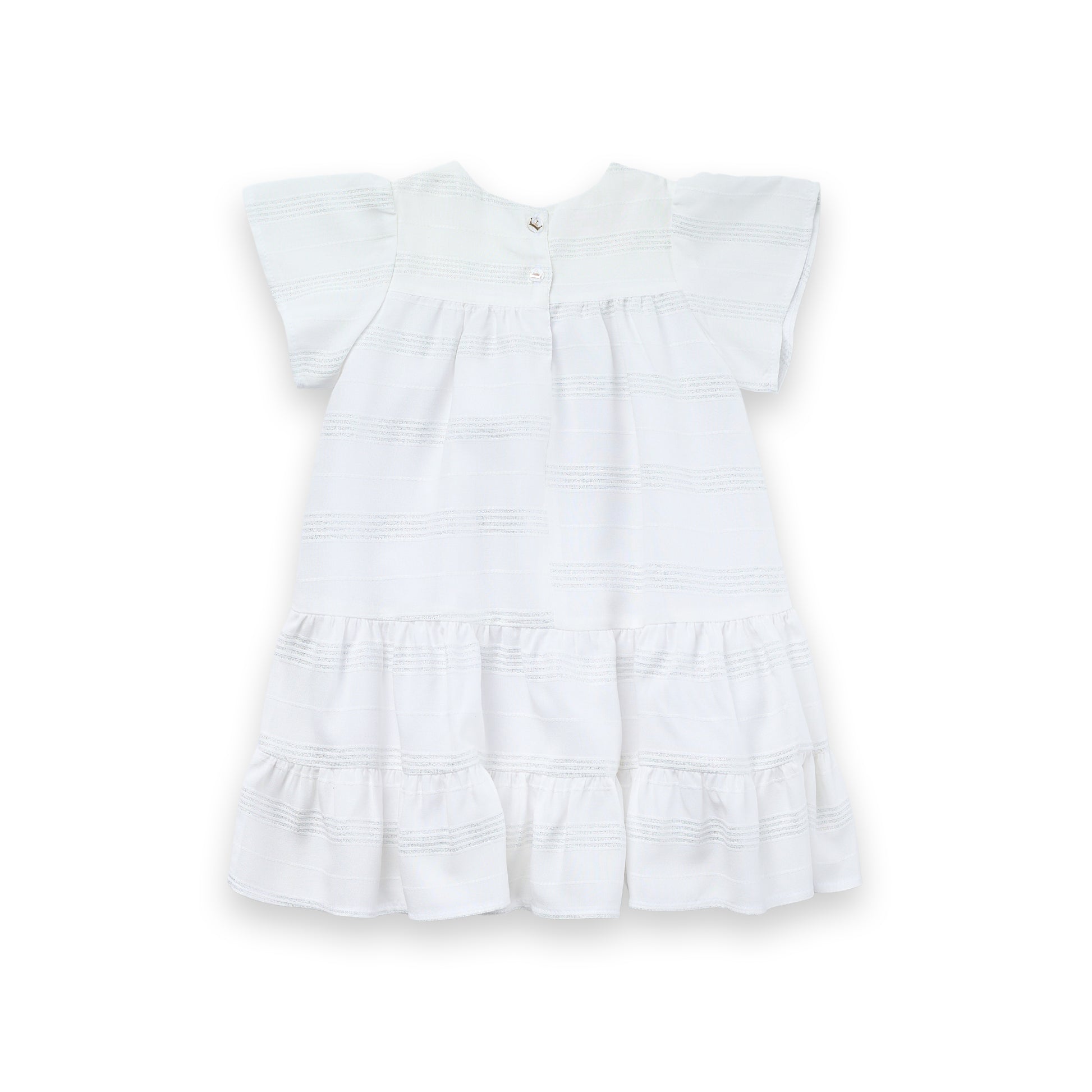 Vestido Bata Bebê Festa Miss Sun Viscose Lurex Strass