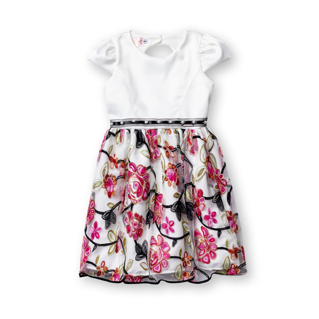 Vestido Jardim Bordado