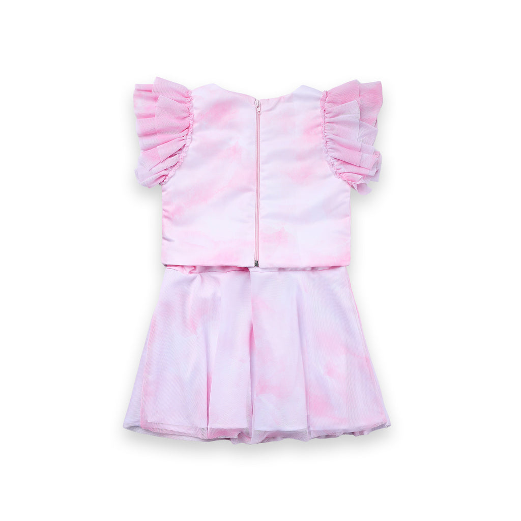 Conjunto Menina Festa Blusa Strass Saia Tule Godê