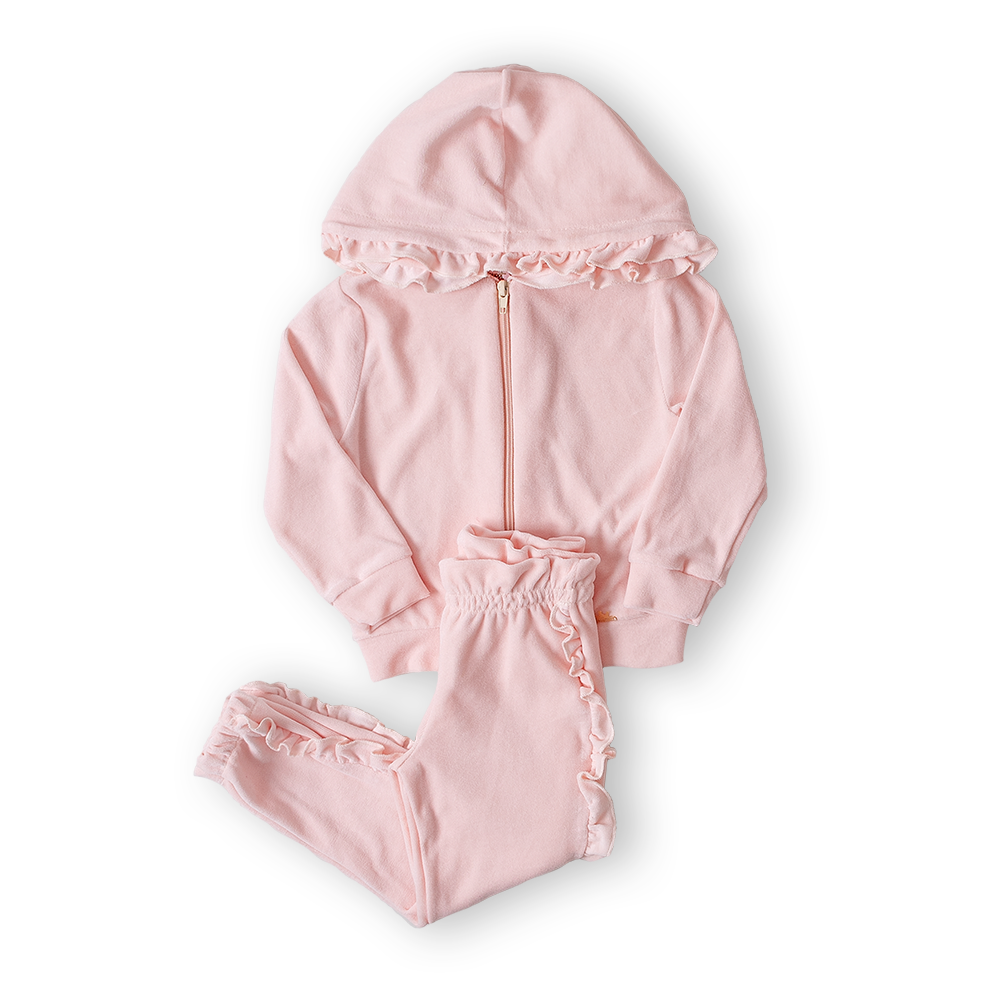 Conjunto Infantil Menina capuz frio