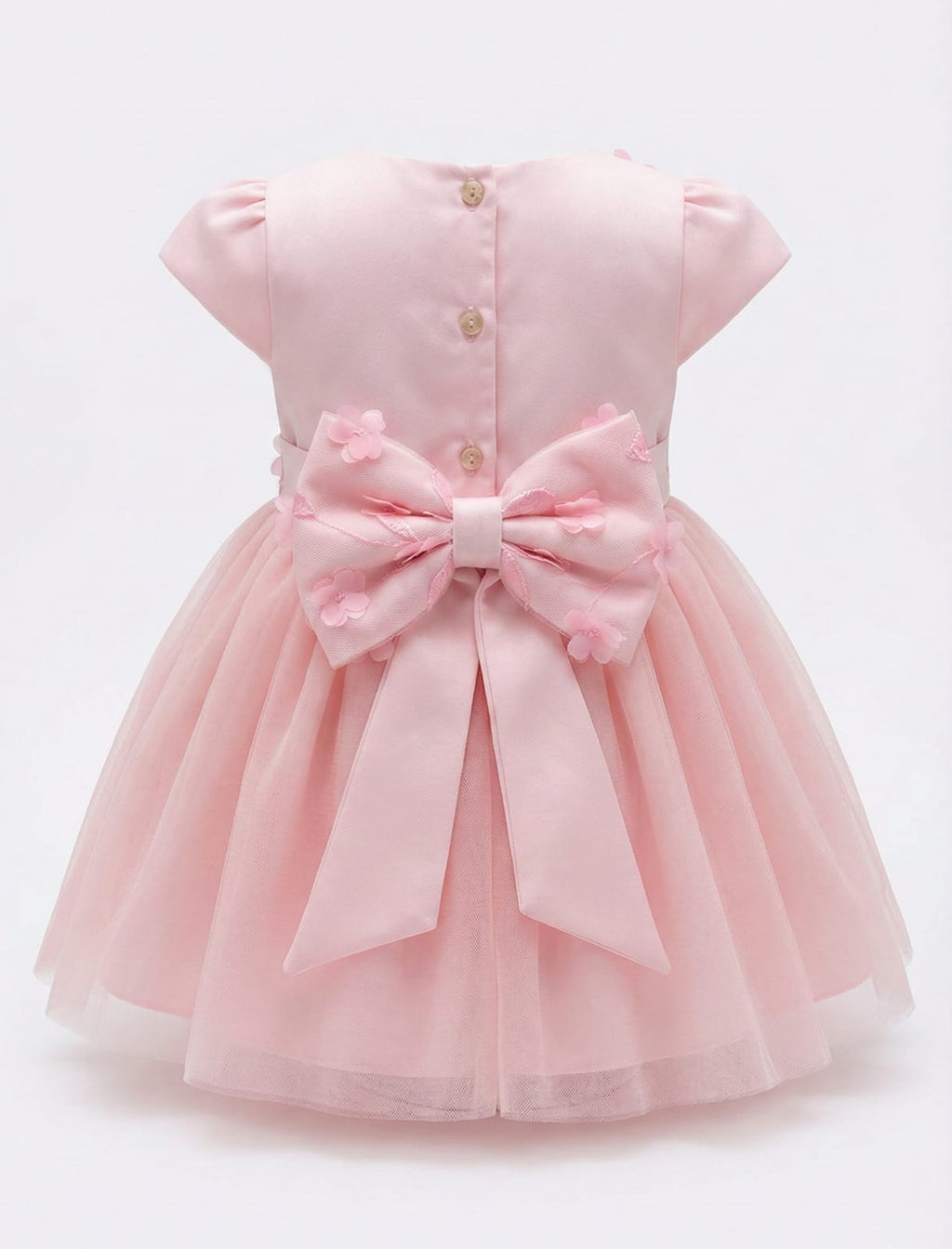 Vestido menina Flores 3d festa poliéster