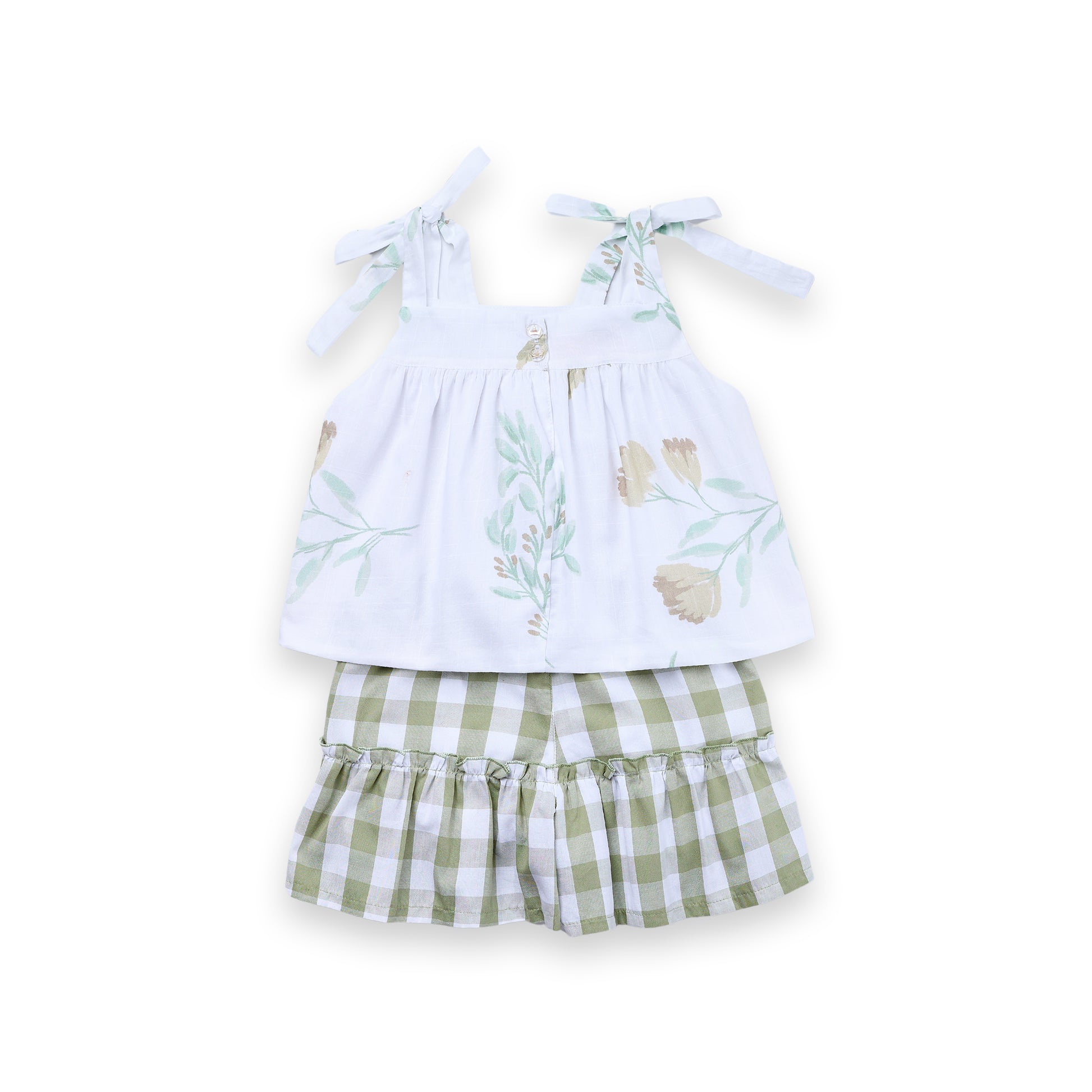 Conjunto Infantil Mix Estampas Blusa e Short Saia Xadrez