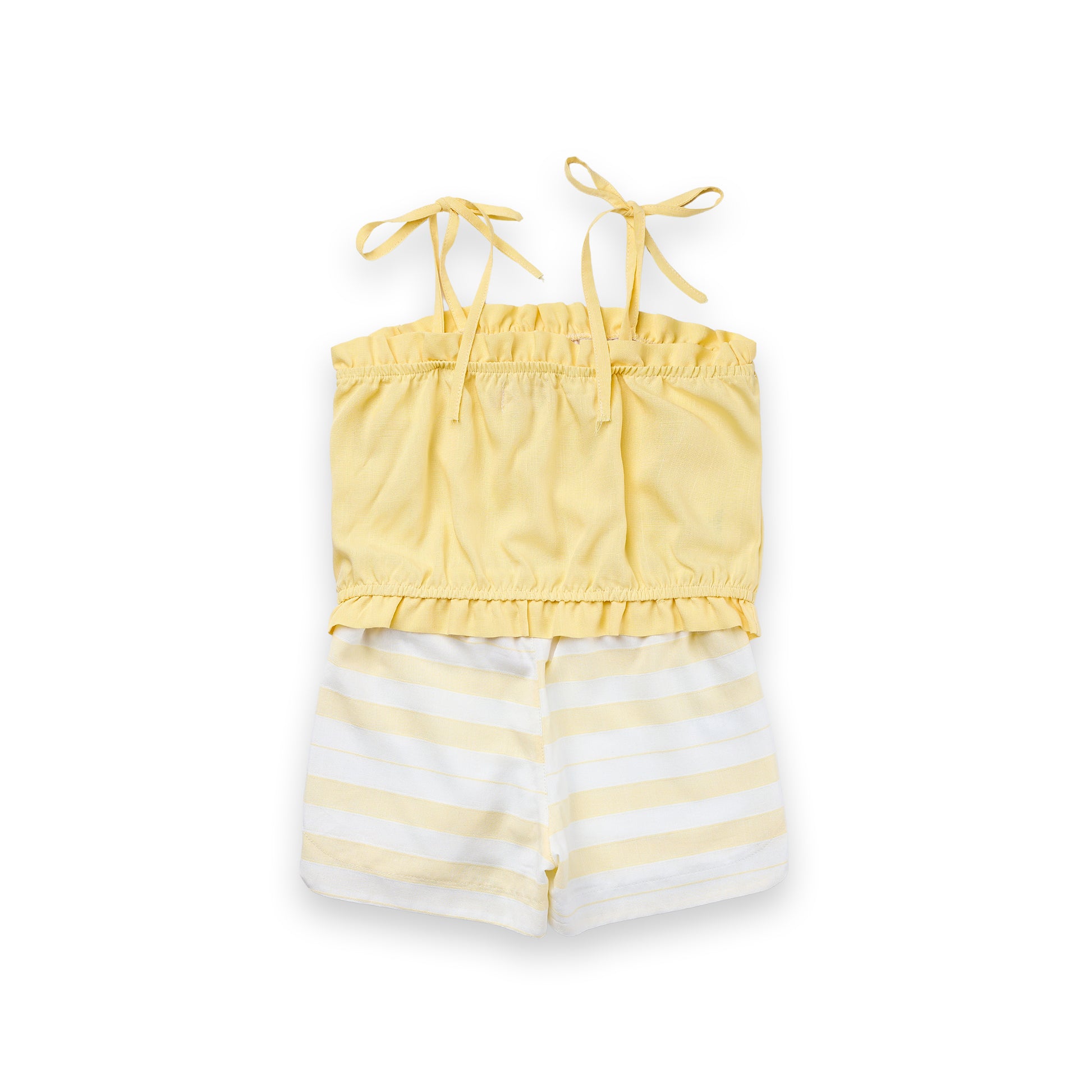 Conjunto Menina Verão Blusa Viscose Short Listrado