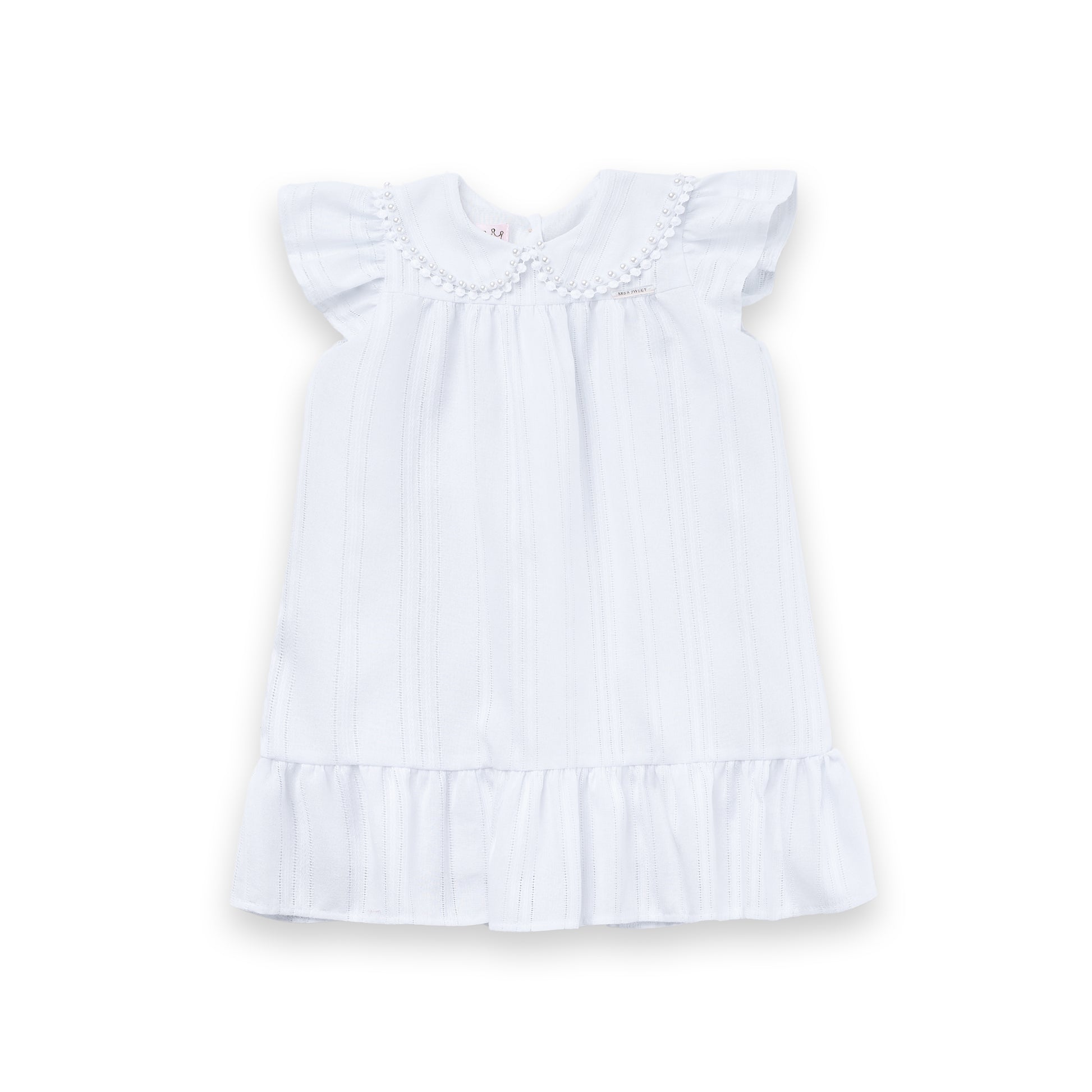 Vestido Bata Bebê Batizado Gola Guipir Algodão Luxo