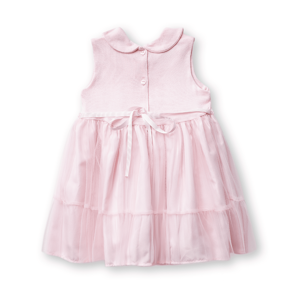 Vestido Tule e Tricot com Pérolas