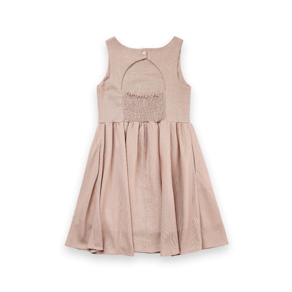 Vestido Menina Festa Linho Viscose Bordado Pérola Luxo