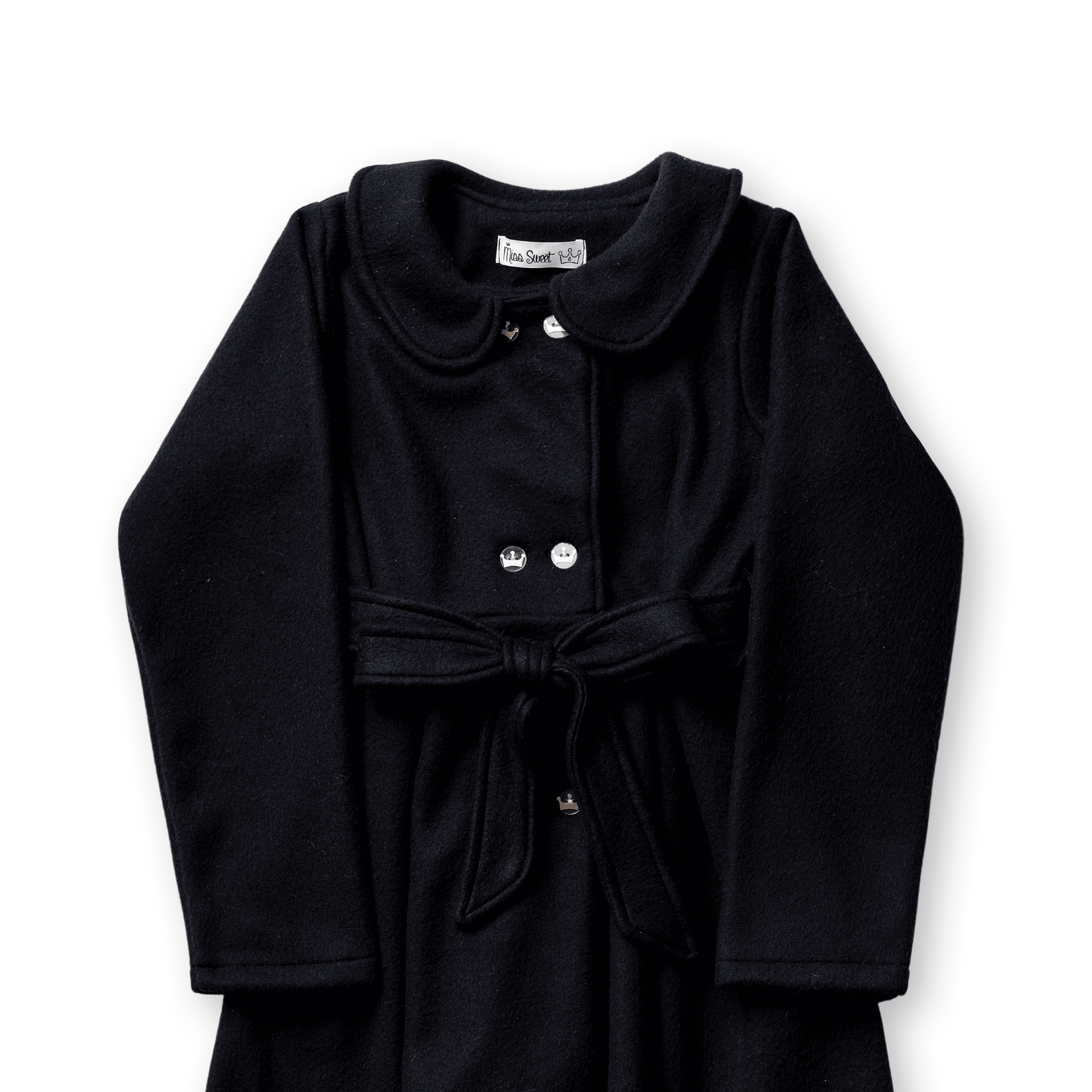 Casaco Infantil Menina Soft Sobretudo Laço Inverno Quente