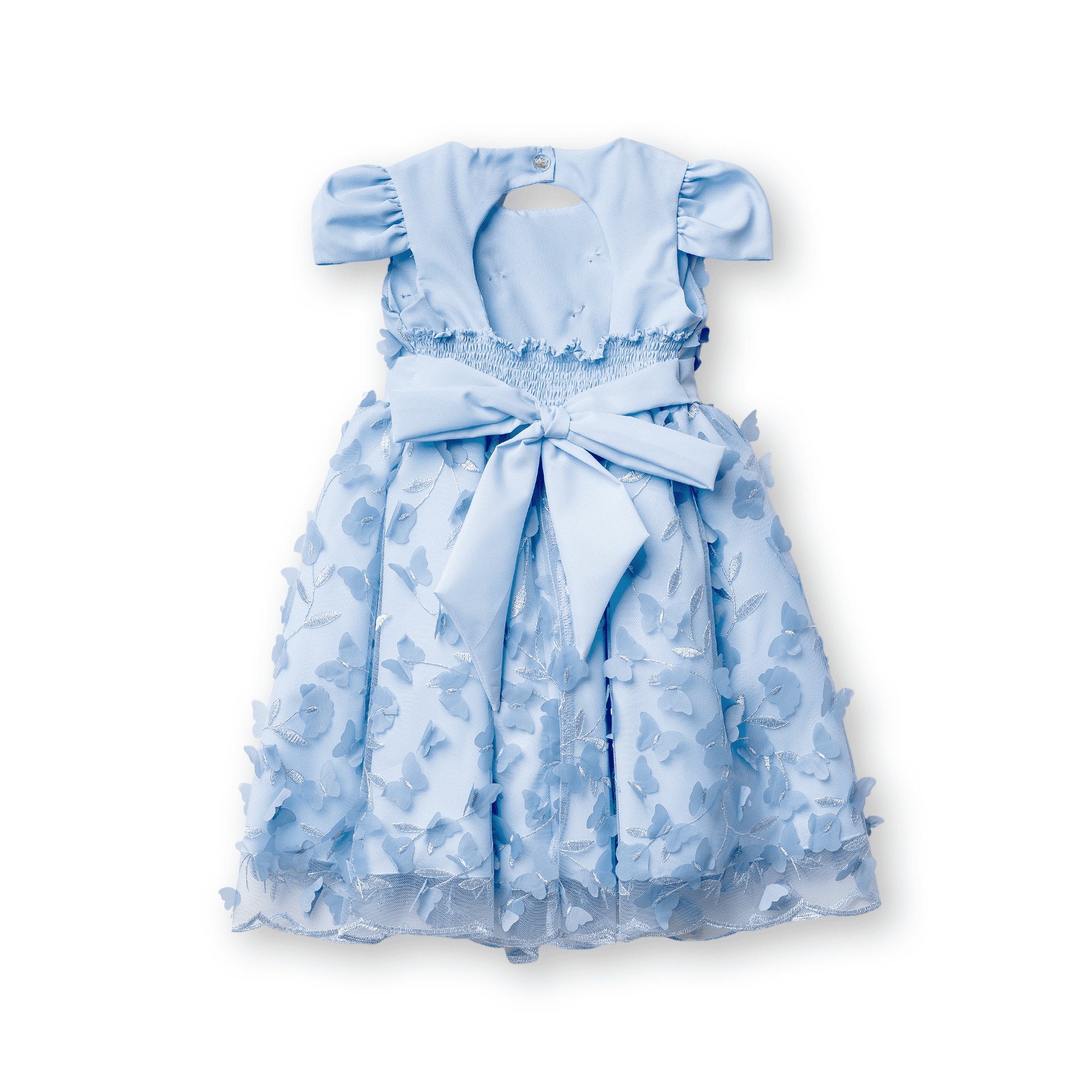 Vestido Papillon Menina Festa Luxo Borboletas 3D Tule