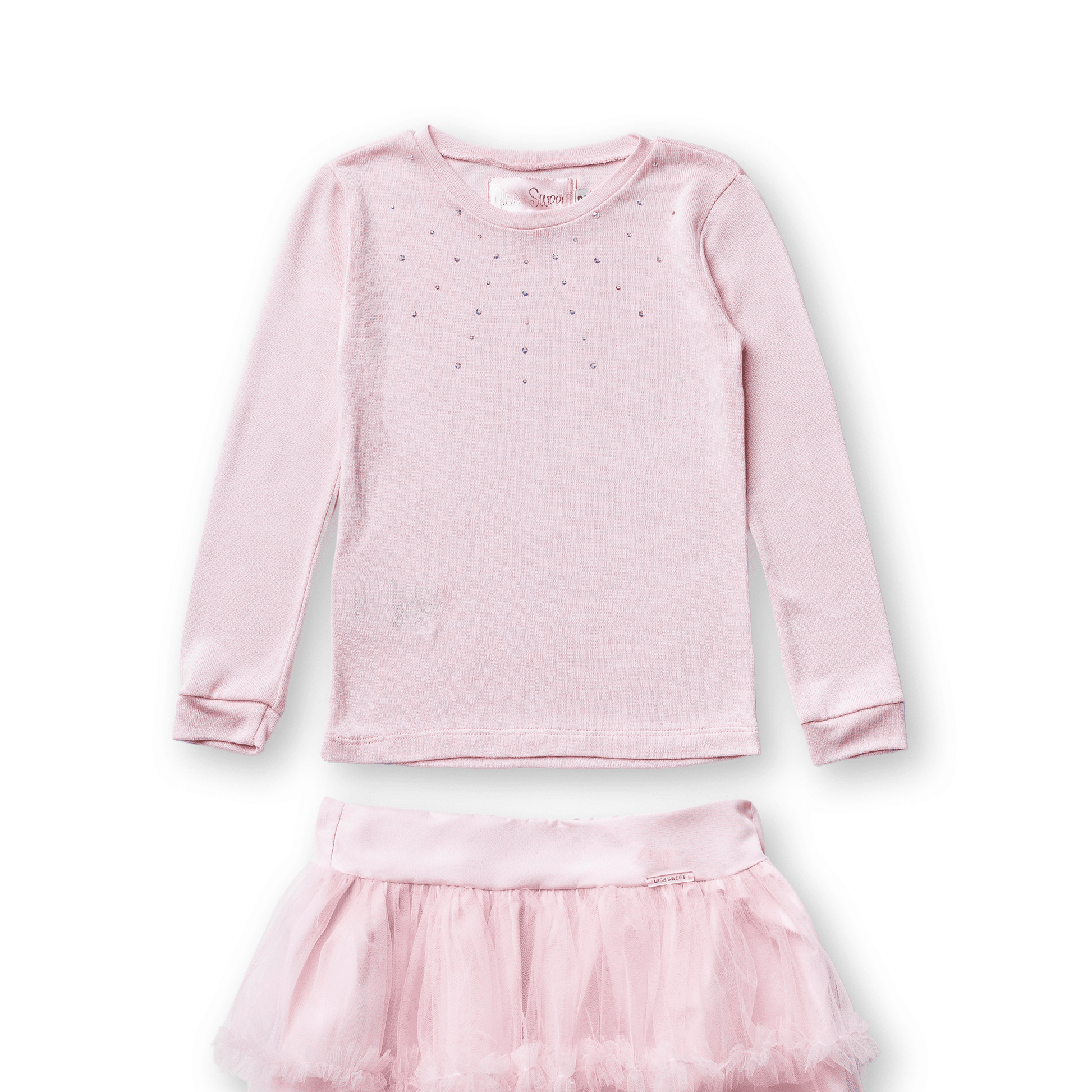 Conjunto Menina Festa Blusa Tricot e Saia Tule Tutu