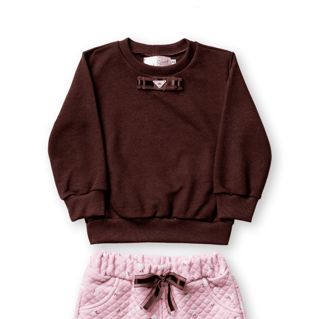Conjunto Infantil Moletom Menina Short Balonê Inverno