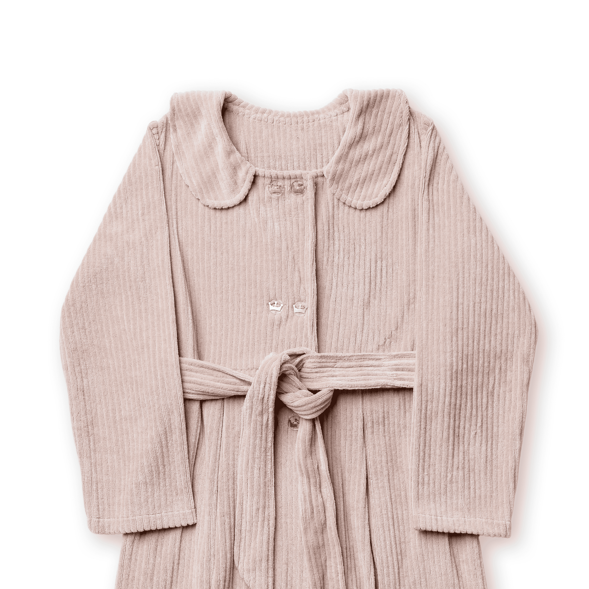 Casaco Infantil Menina Plush Canelado Sobretudo Laço Inverno