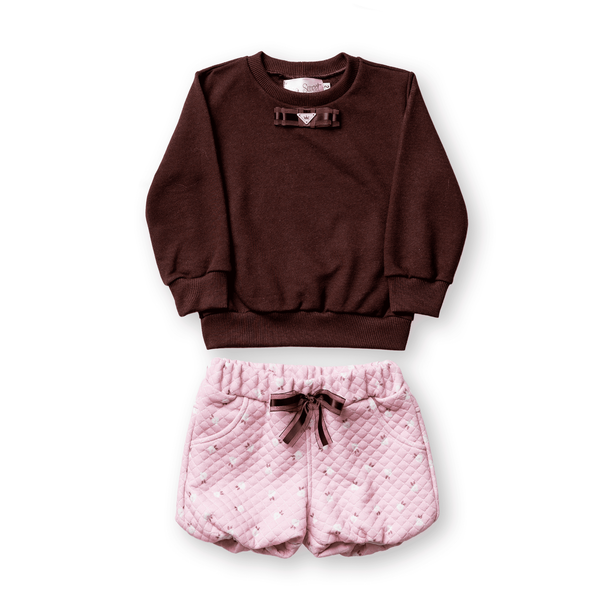 Conjunto Infantil Moletom Menina Short Balonê Inverno