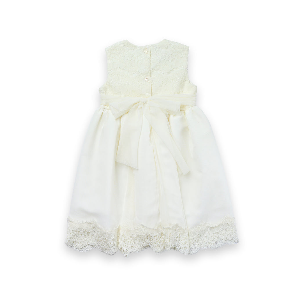 Vestido Menina Festa Renda Tule Guipir Pérolas Luxo