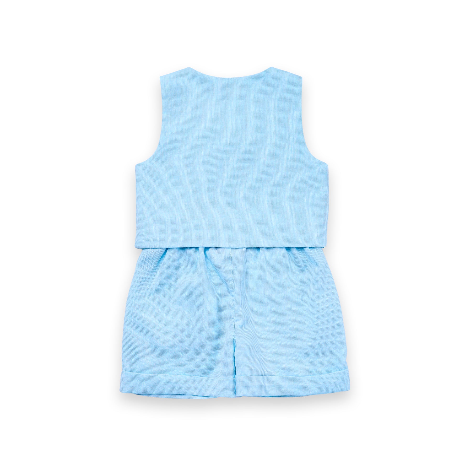 Conjunto Alfaiataria Infantil Colete e Short Algodão