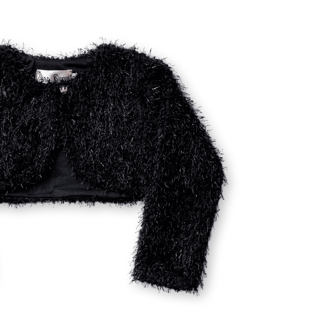 Bolero Infantil Menina Festa Pelo Brilho Luxo Forrado Inverno