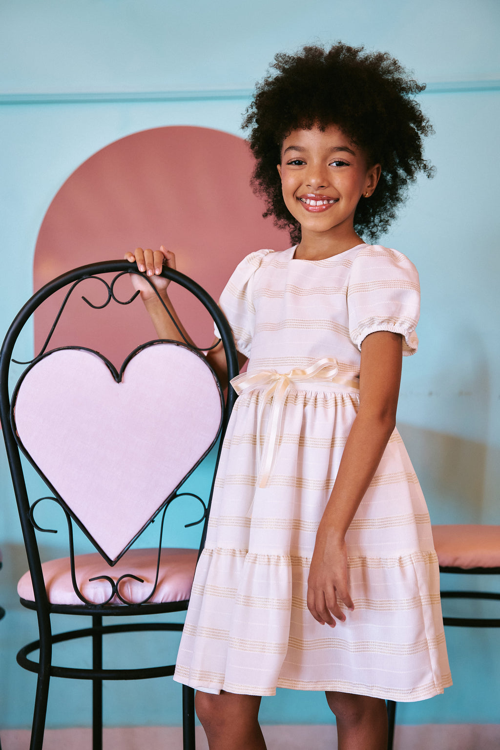 Vestido Sun Glam Menina Festa Viscose Lurex Brilho Babados