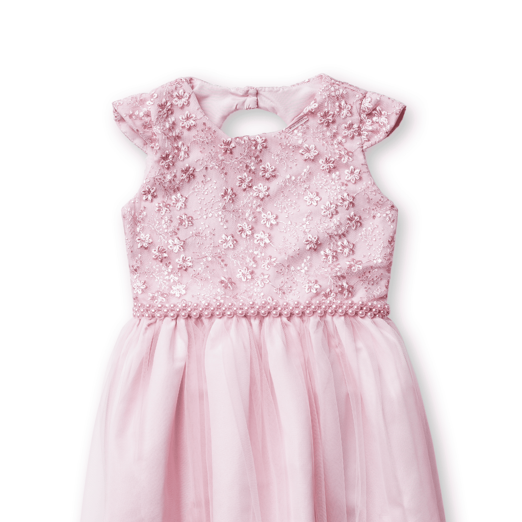 Vestido Fleur Douce Menina Festa Luxo Guipir Tule Pérolas