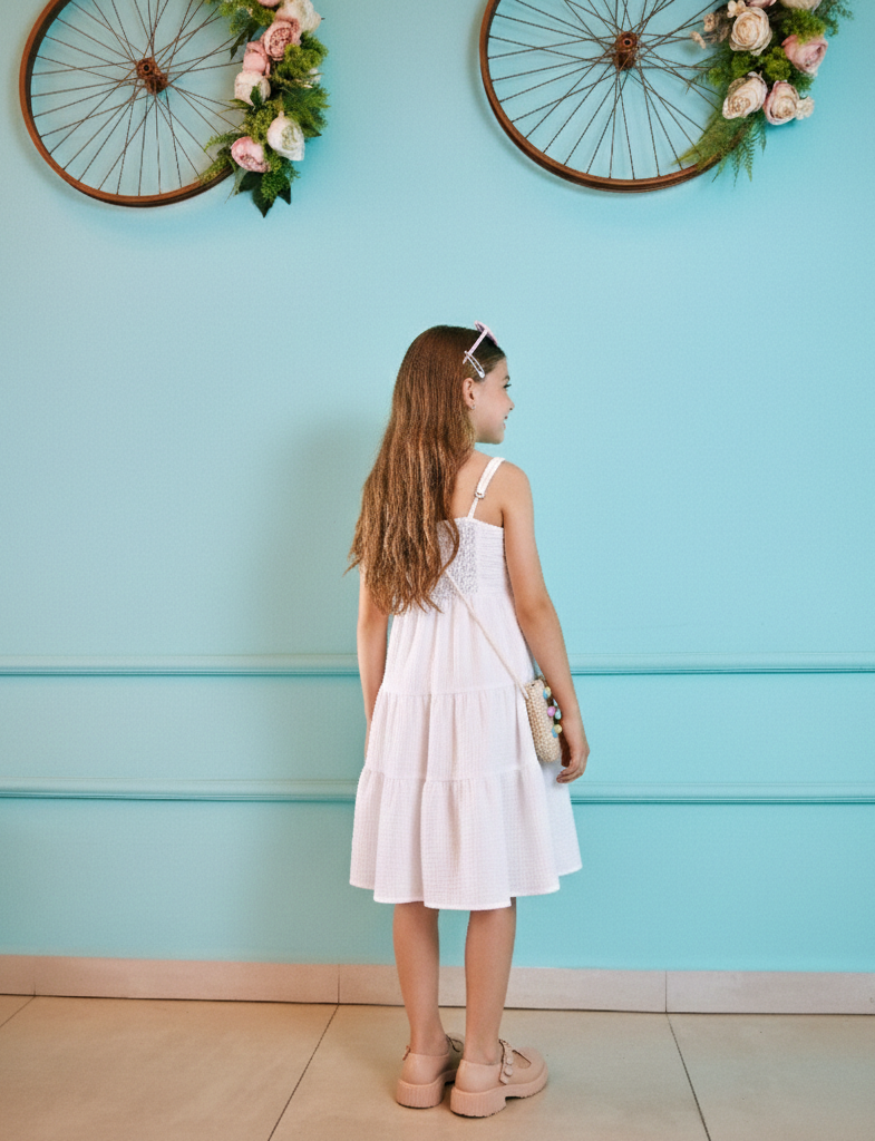 Vestido Menina Gaze Algodão Saia Marias Boho Luxo