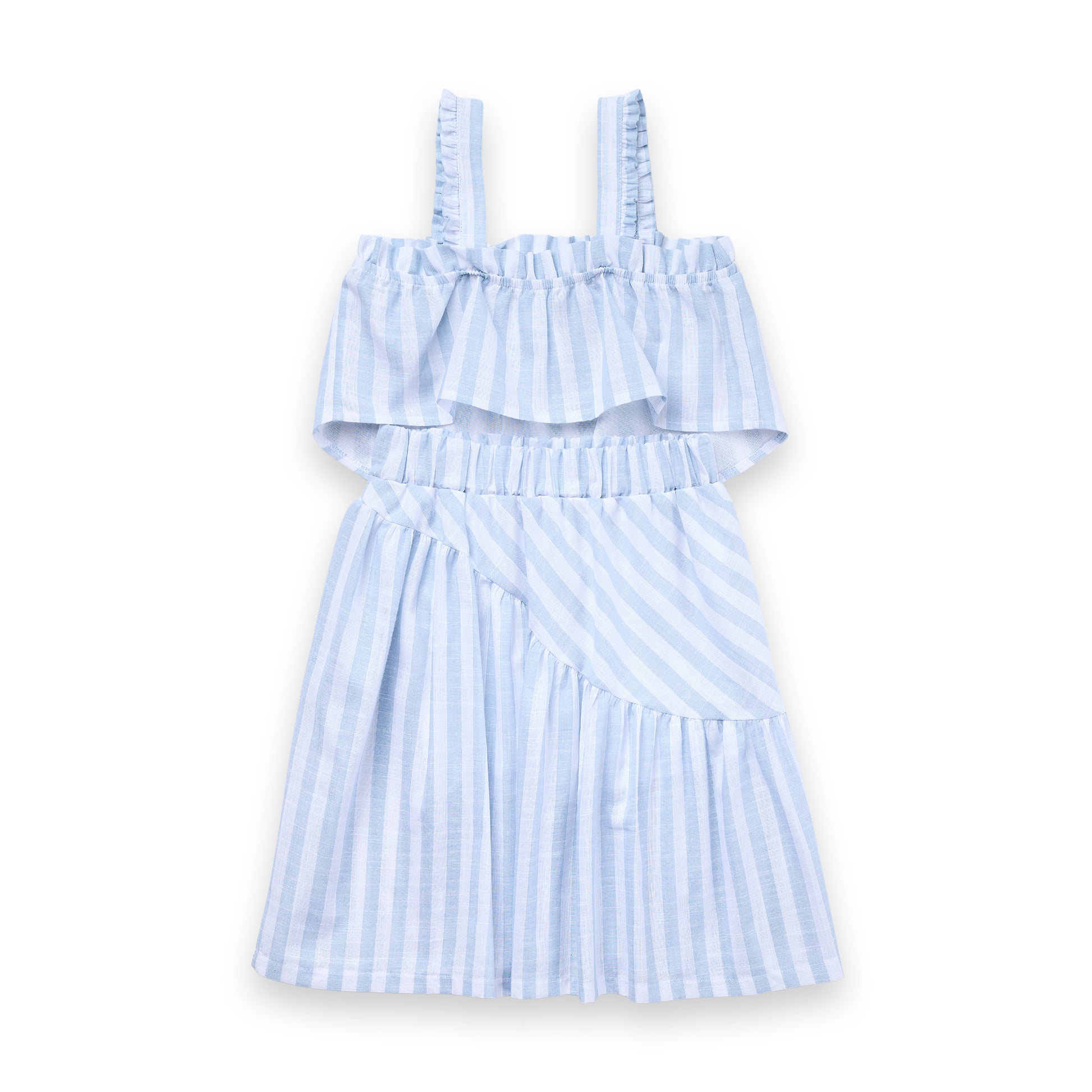 Conjunto Infantil Menina Saia Babados Listrada Algodão