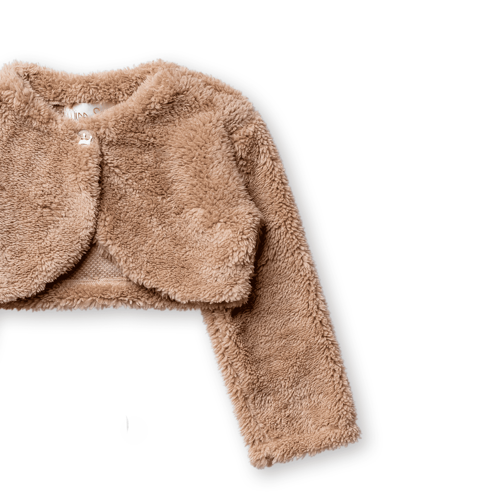 Bolero Infantil Menina Pelo Teddy Carneirinho Inverno Quente