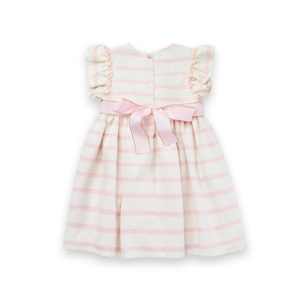 Vestido Miss Shine Menina Festa Algodão Lurex Listrado