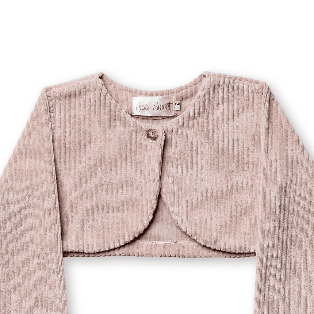 Bolero Infantil Menina Plush Canelado Macio Inverno Miss Sweet